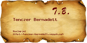 Tenczer Bernadett névjegykártya