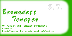 bernadett tenczer business card